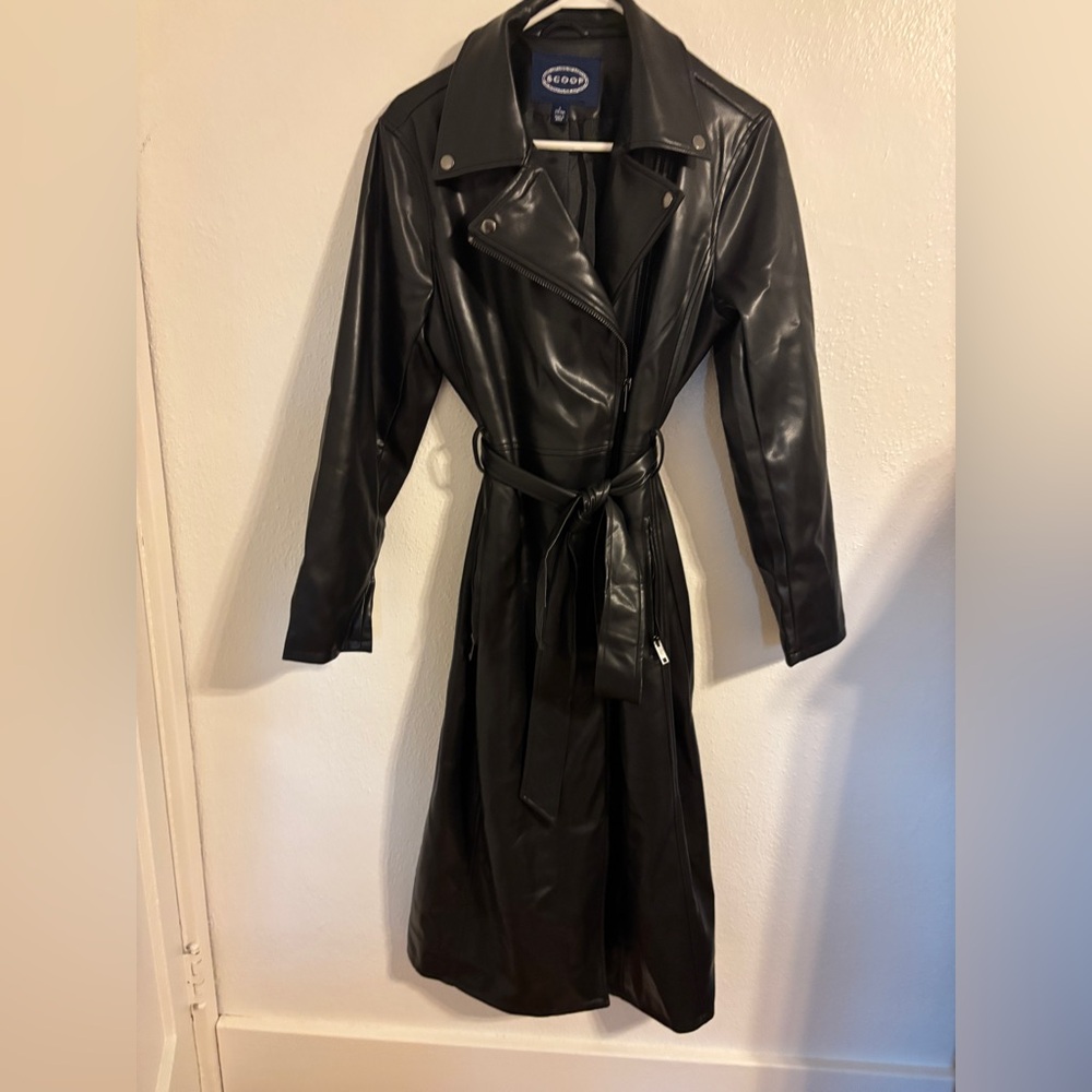Scoop NYC Black Trench Coat
